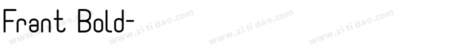 Frant Bold字体转换